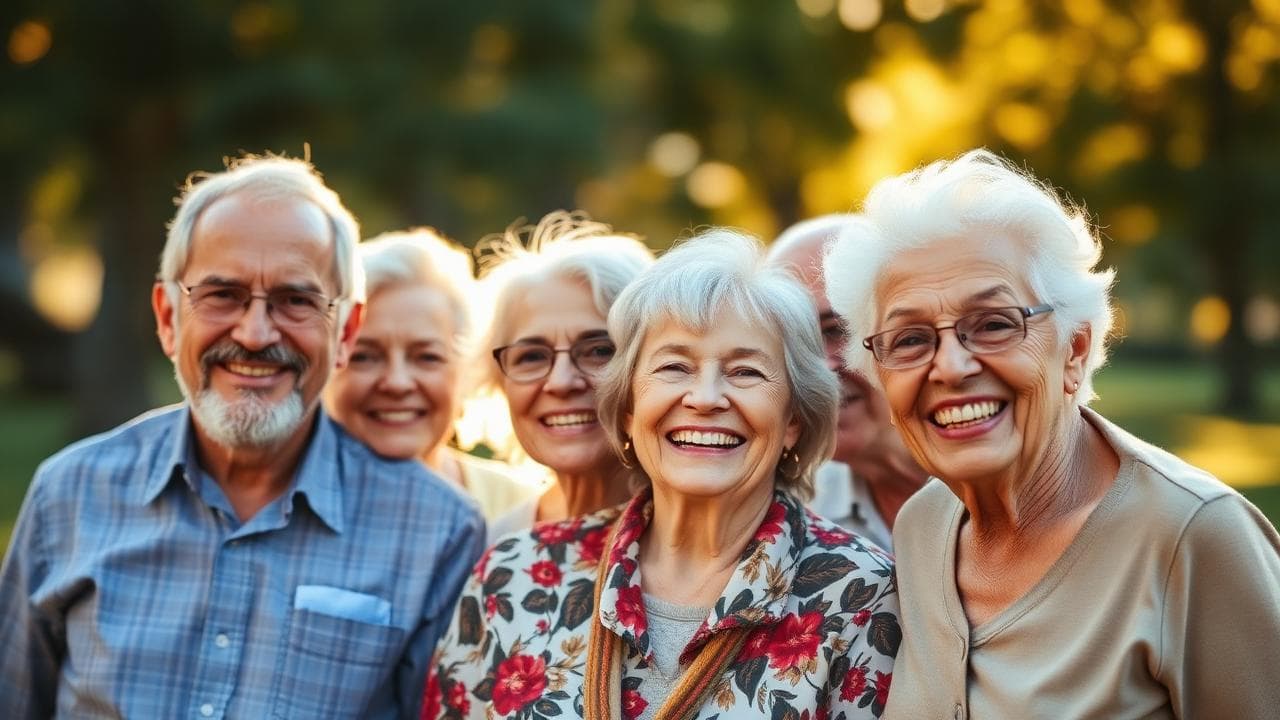 Happy Australian seniors enjoying retirement benefits